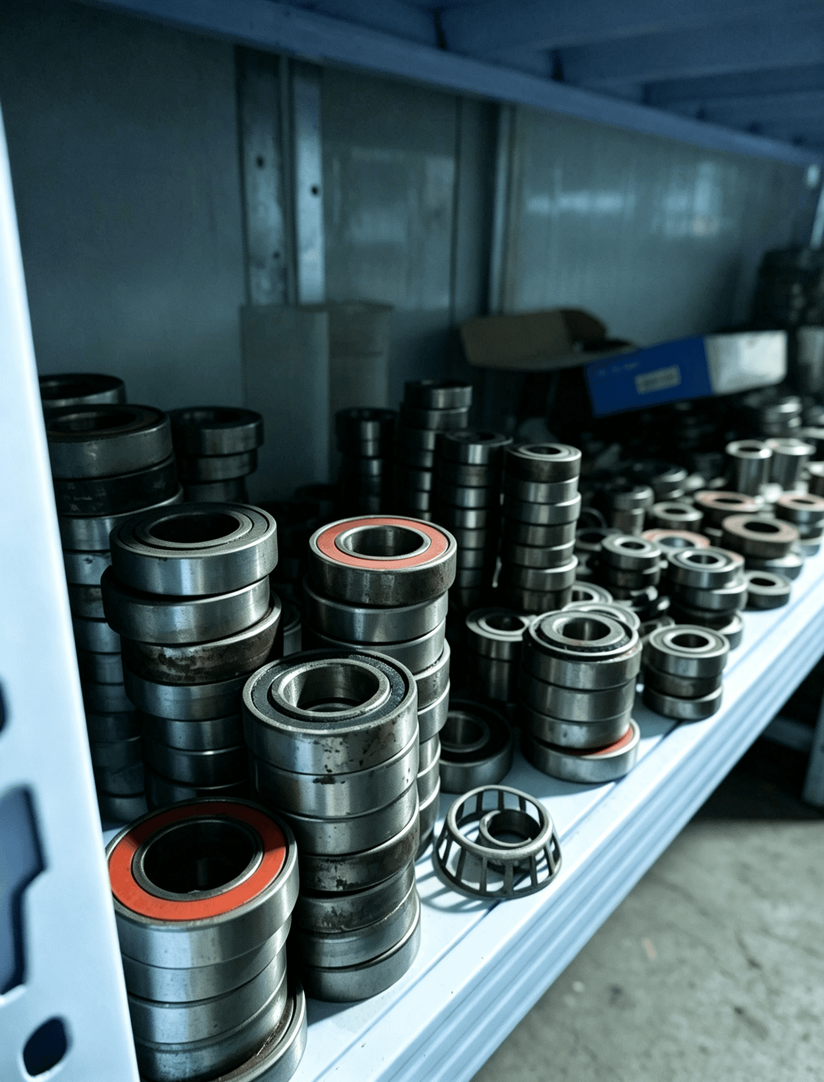 Bearings and mechanical components prepared for machine assembly