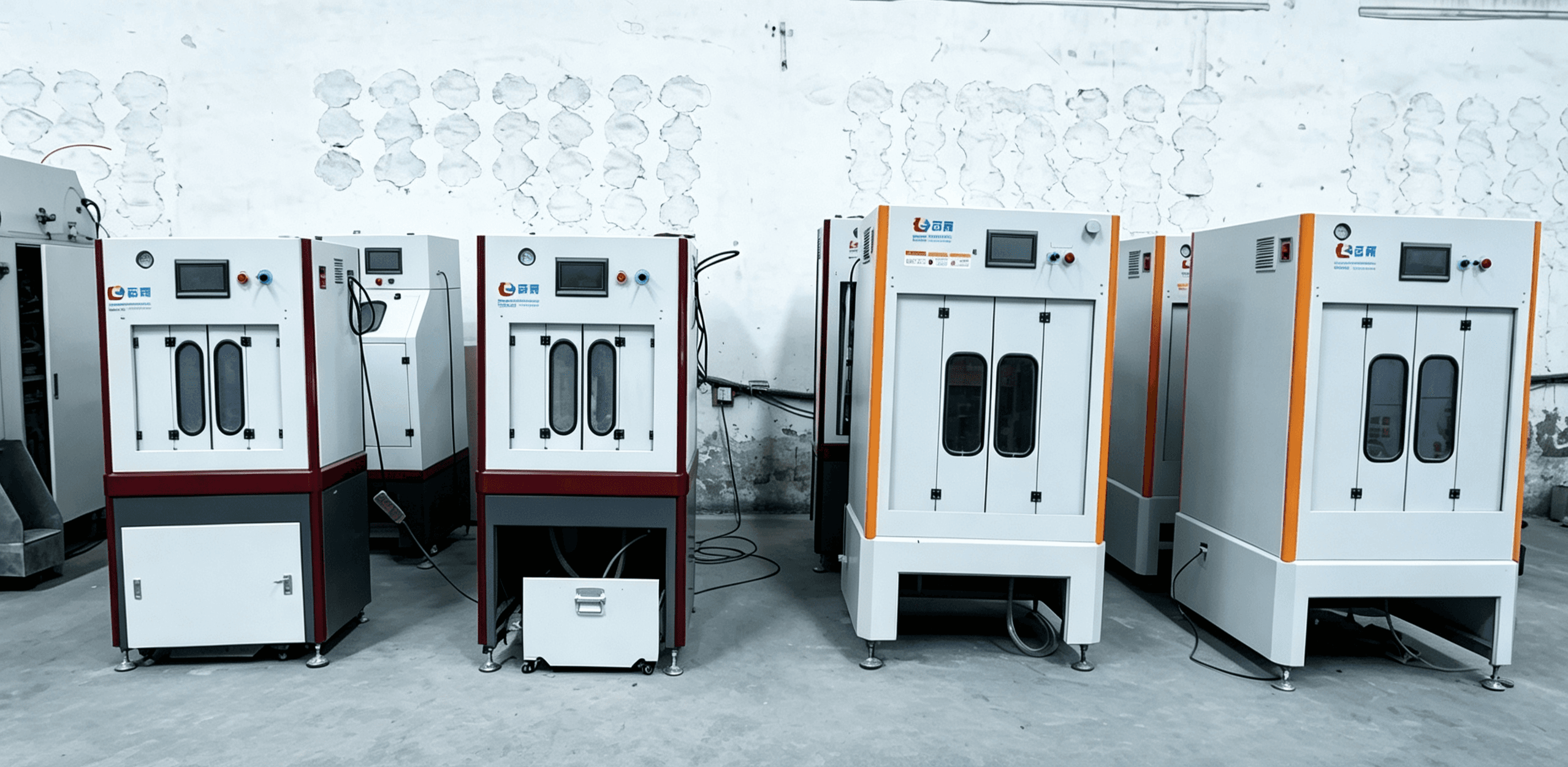 Bailiang diamond wire cutting machines arranged in the production workshop